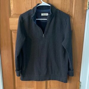 English Laundry Size Medium Men's Gray Quarter-Zip Sweater Pullover